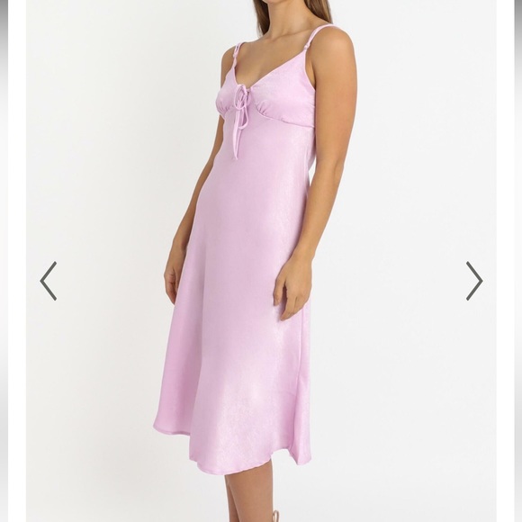 SHOWPO Midi Satin Slip Dress “Toss The Dice Dress” Size 2 in Lilac - Picture 2 of 6